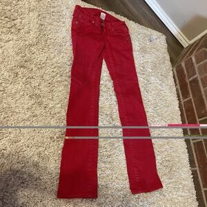 True Religion Red Skinny Jeans women Y2K Size 26